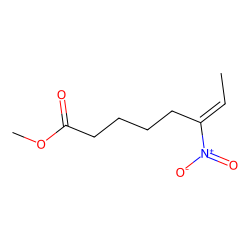 Methyl (E)-6-nitro-6-octenoate structure