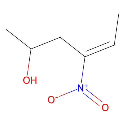 (E)-4-Nitro-4-hexen-2-ol structure