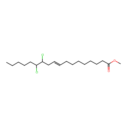 Methyl (E)-12,13-dichlorooctadec-9-enoate structure