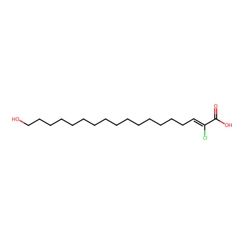 Octadecenoic acid, chlorohydroxy- structure