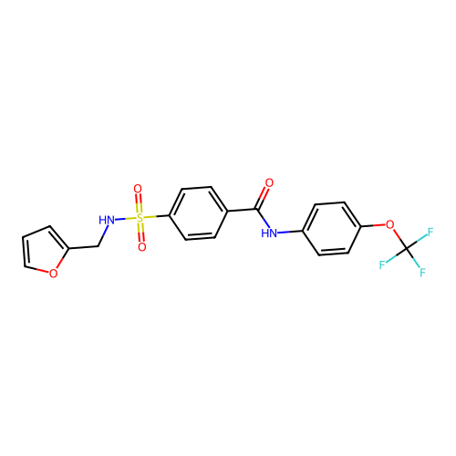 4-(furan-2-ylmethylsulfamoyl)-N-[4-(trifluoromethoxy)phenyl]benzamide structure
