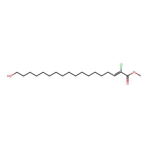 methyl (Z)-2-chloro-18-hydroxyoctadec-2-enoate structure