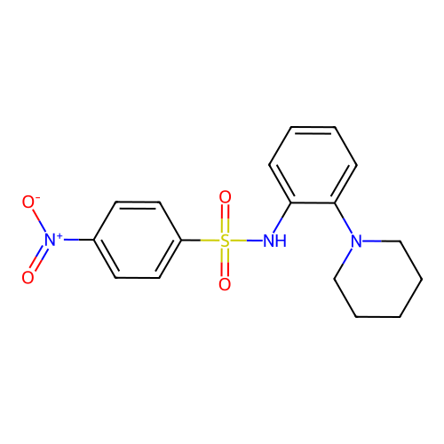 4-Nitro-N-(2-(piperidin-1-yl)phenyl)benzenesulfonamide structure