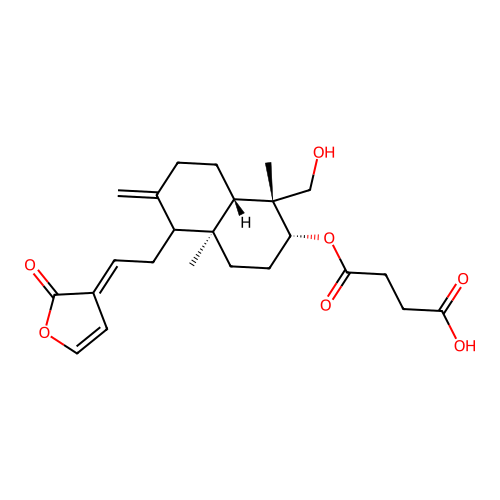 Dehydroandrographolide 6-succinic acid monoester structure