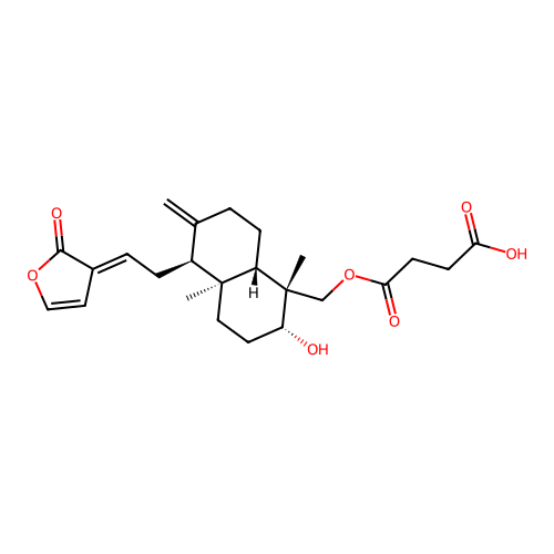 Dehydroandrographolide 5-succinic acid monoester structure