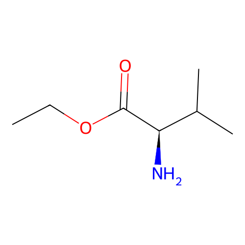ethyl (2R)-2-amino-3-methylbutanoate structure