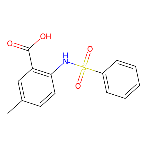 5-Methyl-2-((phenylsulfonyl)amino)benzoic acid structure