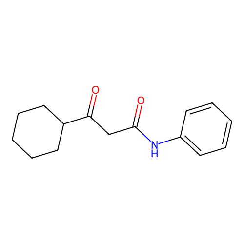 3-cyclohexyl-3-oxo-N-phenyl-propanamide structure