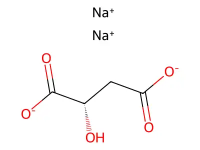 L-Hydroxybutanedioic acid disodium salt structure