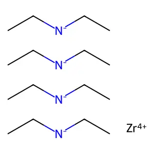 四(二乙氨基)锆 structure