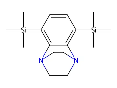 5,8-Bis(trimethylsilyl)-2,3-dihydro-1,4-ethanoquinoxaline structure