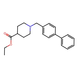 Ethyl 1-(4-biphenylylmethyl)-4-piperidinecarboxylate structure