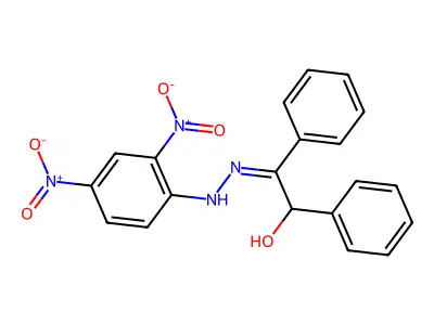 2-[(2,4-Dinitrophenyl)hydrazinylidene]-1,2-diphenylethanol structure
