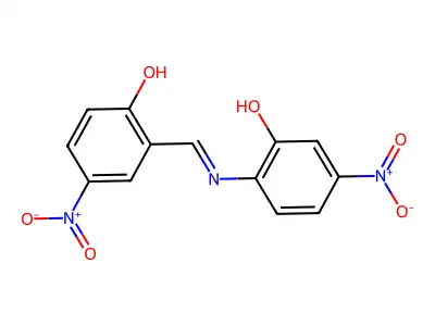 Phenol, 2-[[(2-hydroxy-4-nitrophenyl)imino]methyl]-4-nitro- structure