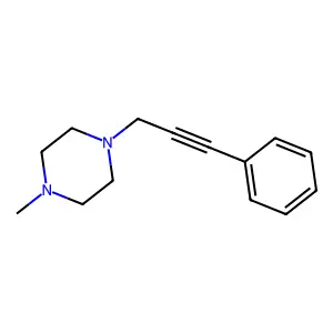 1-Methyl-4-(3-phenylprop-2-yn-1-yl)piperazine structure