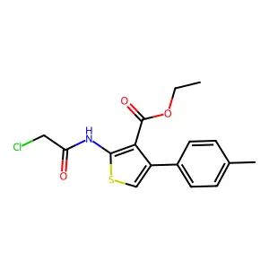 2-(2-Chloro-acetylamino)-4-p-tolyl-thiophene-3-carboxylic acid ethyl ester structure