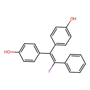 1,1-Bis(4-hydroxyphenyl)-2-iodo-2-phenylethylene structure