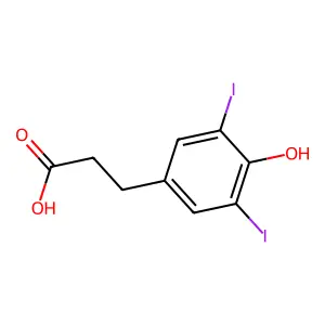 3,5-二碘-4-羟基苯丙酸 structure