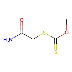 S-(2-Amino-2-oxoethyl) o-methyl dithiocarbonate structure