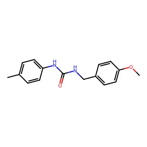 N-(4-methoxybenzyl)-N'-(4-methylphenyl)urea structure