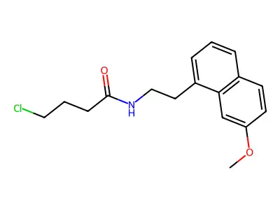 Butanamide, 4-chloro-N-(2-(7-methoxy-1-naphthalenyl)ethyl)- structure