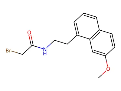 Acetamide, 2-bromo-N-(2-(7-methoxy-1-naphthalenyl)ethyl)- structure