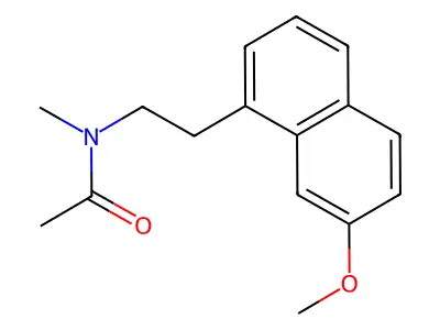 Acetamide, N-(2-(7-methoxy-1-naphthalenyl)ethyl)-N-methyl- structure