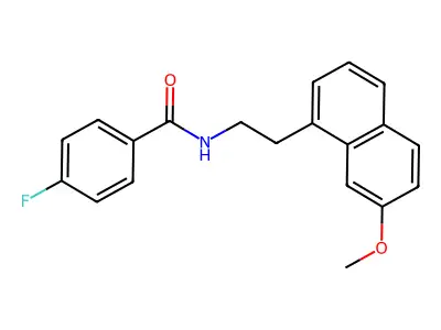 Benzamide, 4-fluoro-N-(2-(7-methoxy-1-naphthalenyl)ethyl)- structure