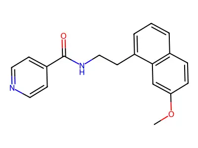 4-Pyridinecarboxamide, N-(2-(7-methoxy-1-naphthalenyl)ethyl)- structure
