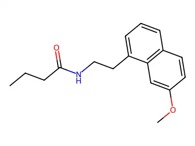 Butanamide, N-(2-(7-methoxy-1-naphthalenyl)ethyl)- structure