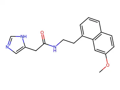 1H-Imidazole-4-acetamide, N-(2-(7-methoxy-1-naphthalenyl)ethyl)- structure