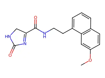 N-(2-(7-Methoxynaphth-1-yl)ethyl)-2-imidazolinone-4-carboxamide structure