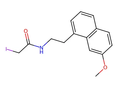 Acetamide, 2-iodo-N-(2-(7-methoxy-1-naphthalenyl)ethyl)- structure