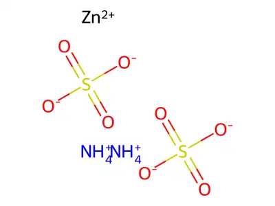 Diammonium zinc disulphate structure