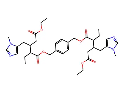O,O'-二丙酰-1,4-二甲苯基双(毛果芸香酸酯) structure
