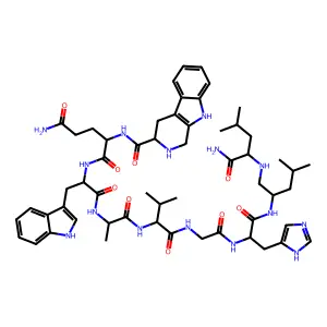 Bombesin (6-14), Tpi(6)-Leu(13)-psi(CH2NH)-Leu(14)- structure