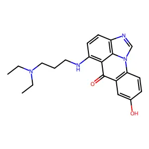 5-((3-Diethylamino)propyl)amino-8-hydroxy-6H-imidazo(4,5,1-de)acridin-6-one structure