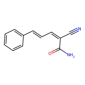 2-氰基-5-苯基-2,4-戊二烯酰胺 structure