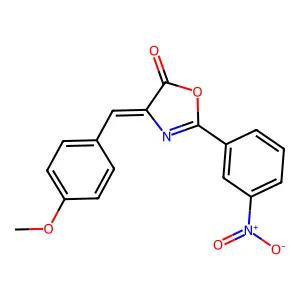 2-{3-nitrophenyl}-4-(4-methoxybenzylidene)-1,3-oxazol-5(4H)-one structure