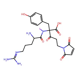 3-Maleimidopropionylarginylmonoiodotyrosine structure