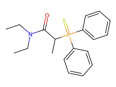 Propanamide, 2-(diphenylphosphinothioyl)-N,N-diethyl- structure
