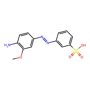 Benzenesulfonic acid, 3-(2-(4-amino-3-methoxyphenyl)diazenyl)- structure