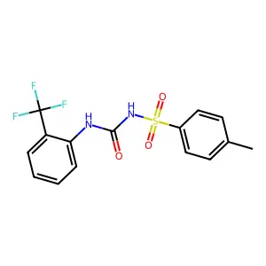 1-(4-Methylphenyl)sulfonyl-3-[2-(trifluoromethyl)phenyl]urea structure