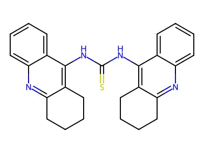 1,3-Bis(1,2,3,4-tetrahydroacridin-9-yl)thiourea structure