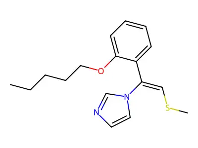 1H-Imidazole, 1-[(1E)-2-(methylthio)-1-[2-(pentyloxy)phenyl]ethenyl]- structure