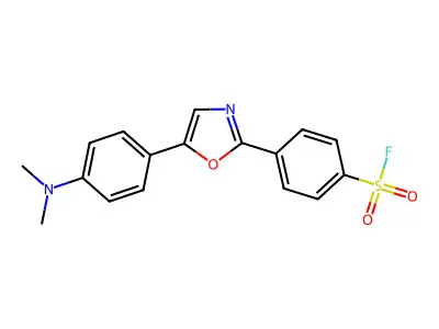 Benzenesulfonyl fluoride, 4-[5-[4-(dimethylamino)phenyl]-2-oxazolyl]- structure
