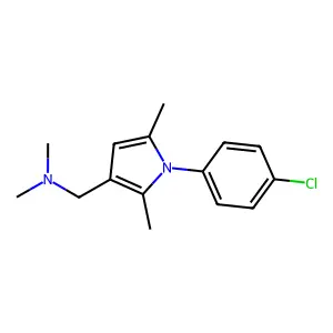 1H-Pyrrole-3-methanamine, 1-(4-chlorophenyl)-N,N,2,5-tetramethyl- structure
