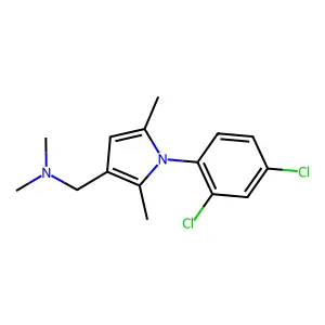 1H-Pyrrole-3-methanamine, 1-(2,4-dichlorophenyl)-N,N,2,5-tetramethyl- structure