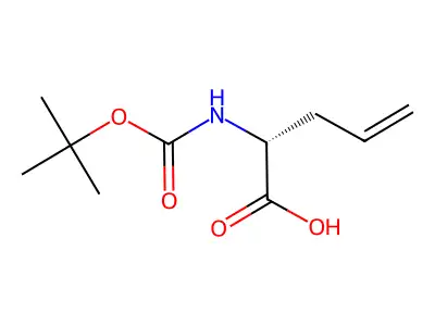 (2R)-2-(((tert-butoxy)carbonyl)amino)pent-4-enoic acid structure