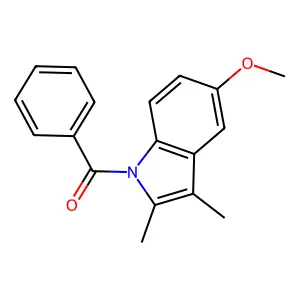 1H-indole, 1-benzoyl-5-methoxy-2,3-dimethyl- structure